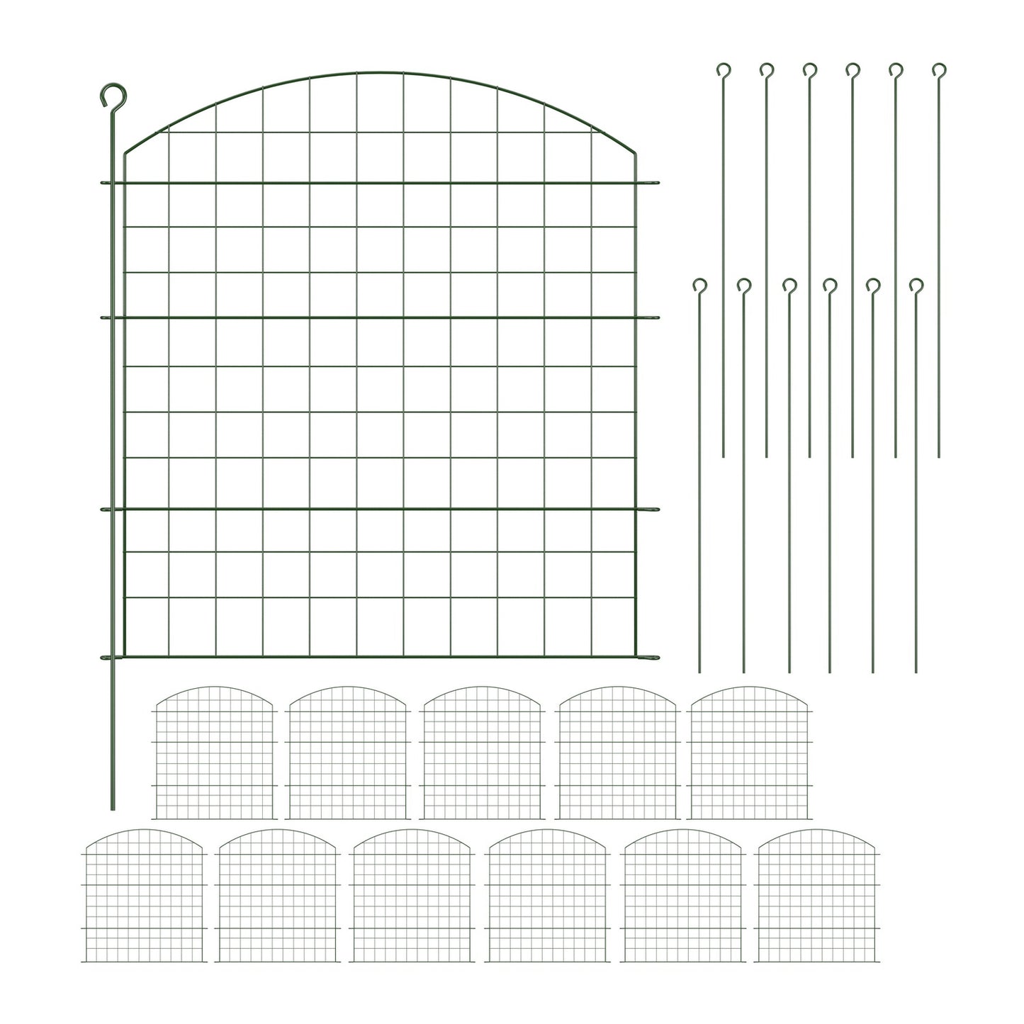 Garden Fence with Arch – Metal, Decorative, Flexible