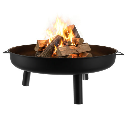 Garden Fire Pit 80cm Iron with Handles and Tripod