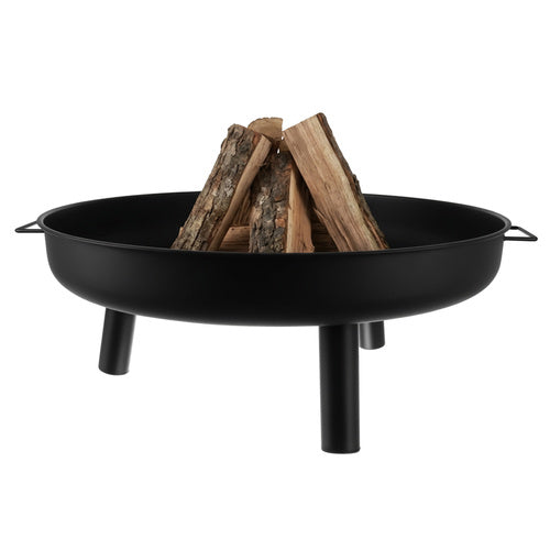 Garden Fire Pit 80cm Iron with Handles and Tripod