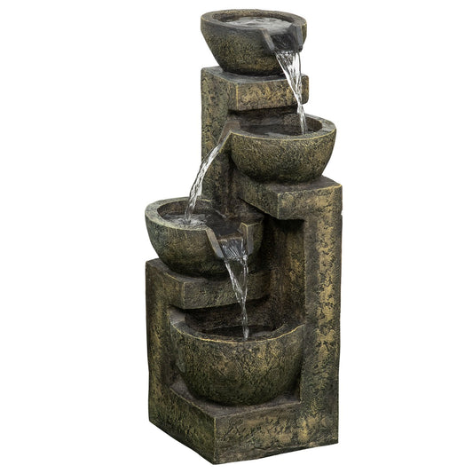 Garden Fountain Water Feature - Adjustable Resin Design