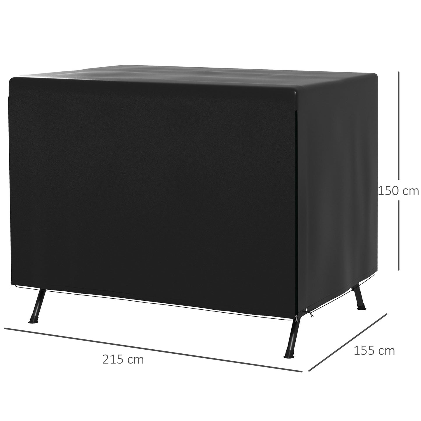 Garden Furniture Cover, PE, Waterproof, 215x155x150 cm