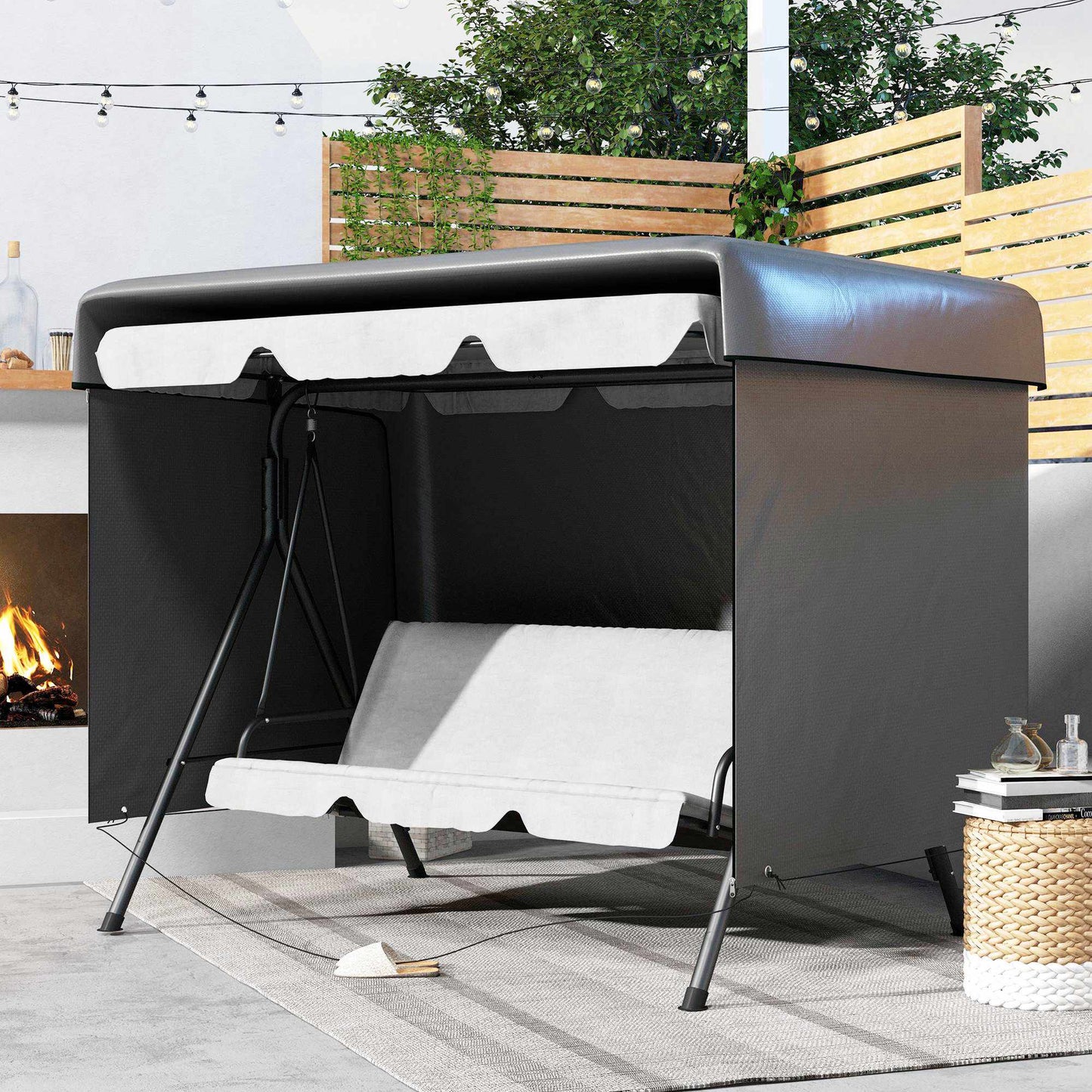 Garden Furniture Cover, Waterproof PE, 215x155x150 cm