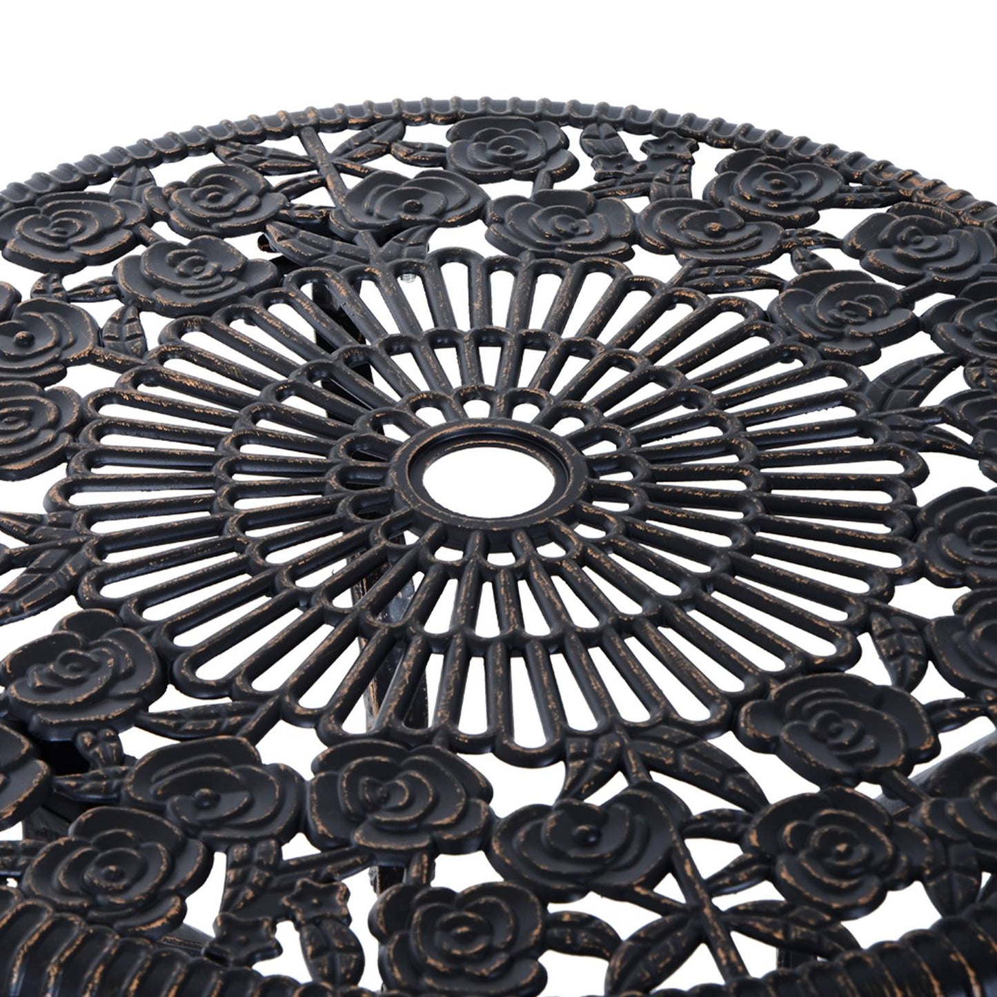 Garden furniture in bronze for 2, table and chairs