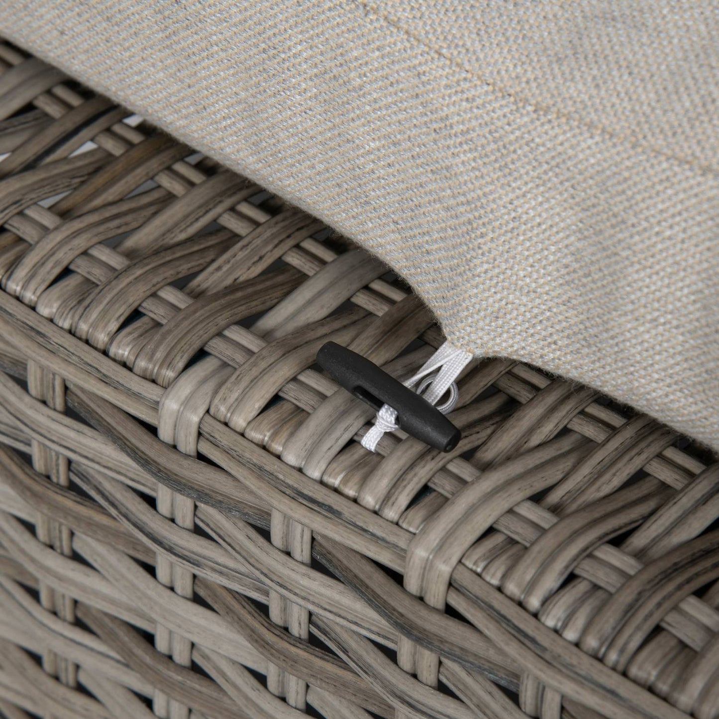 Poly rattan outdoor furniture for 4, weather resistant