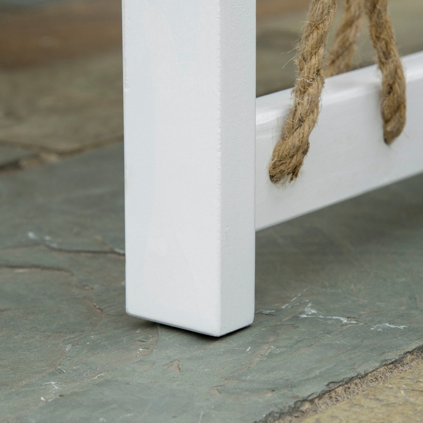 Garden furniture set for 4 with cushions - White