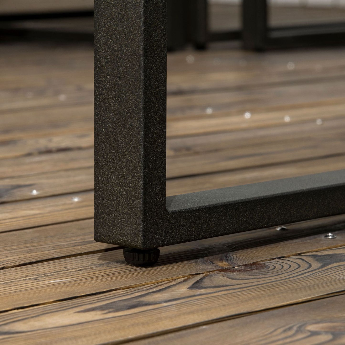 Outdoor furniture set, 4-seater sofas, weatherproof, light grey