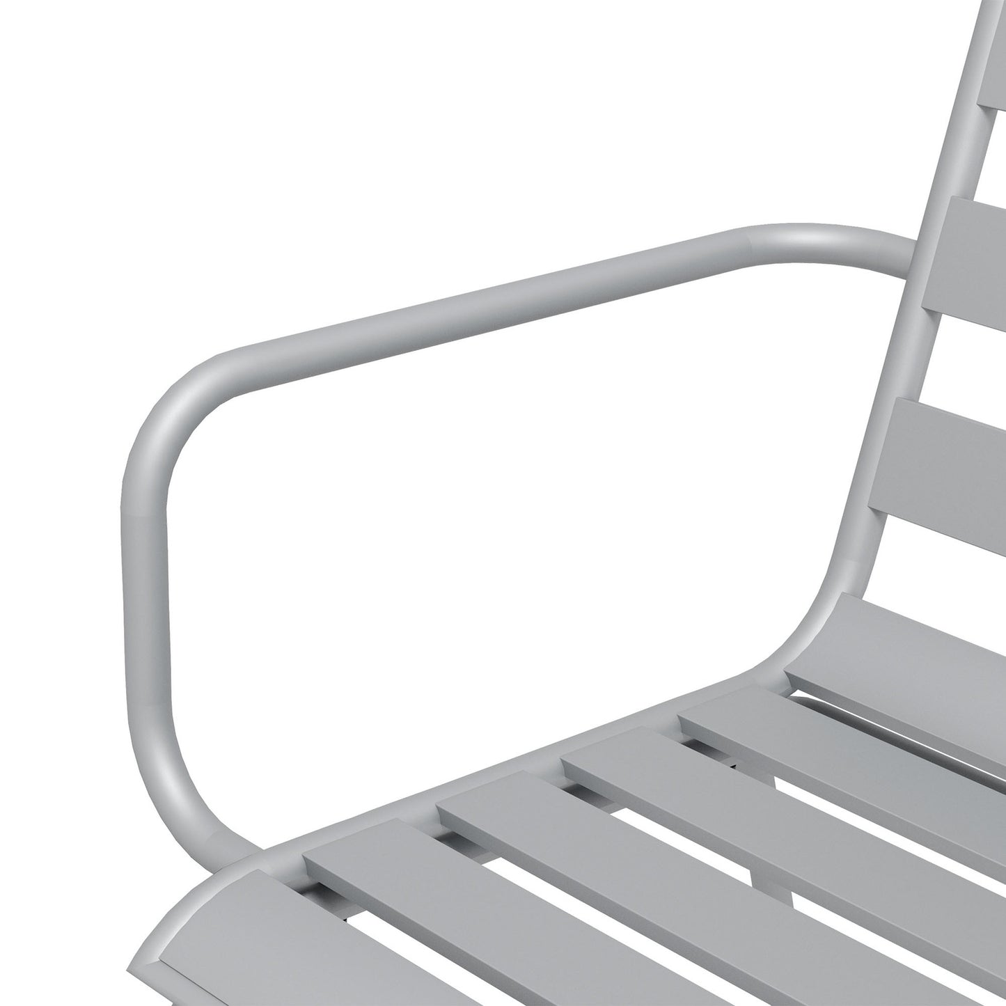 Garden furniture set - Steel dining table and 6 stackable chairs