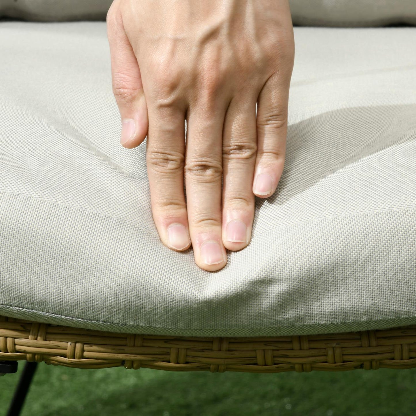 Outdoor furniture set with cushions - 4-piece lounge set