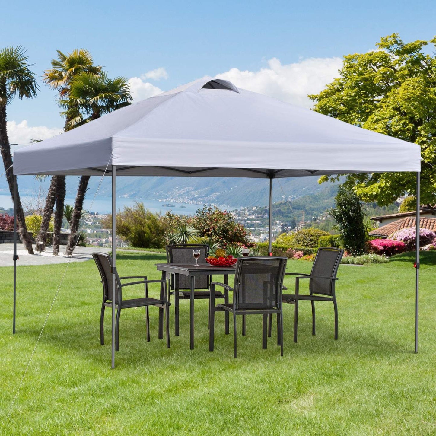 Pop-Up White Garden Gazebo 2.95m UV protection