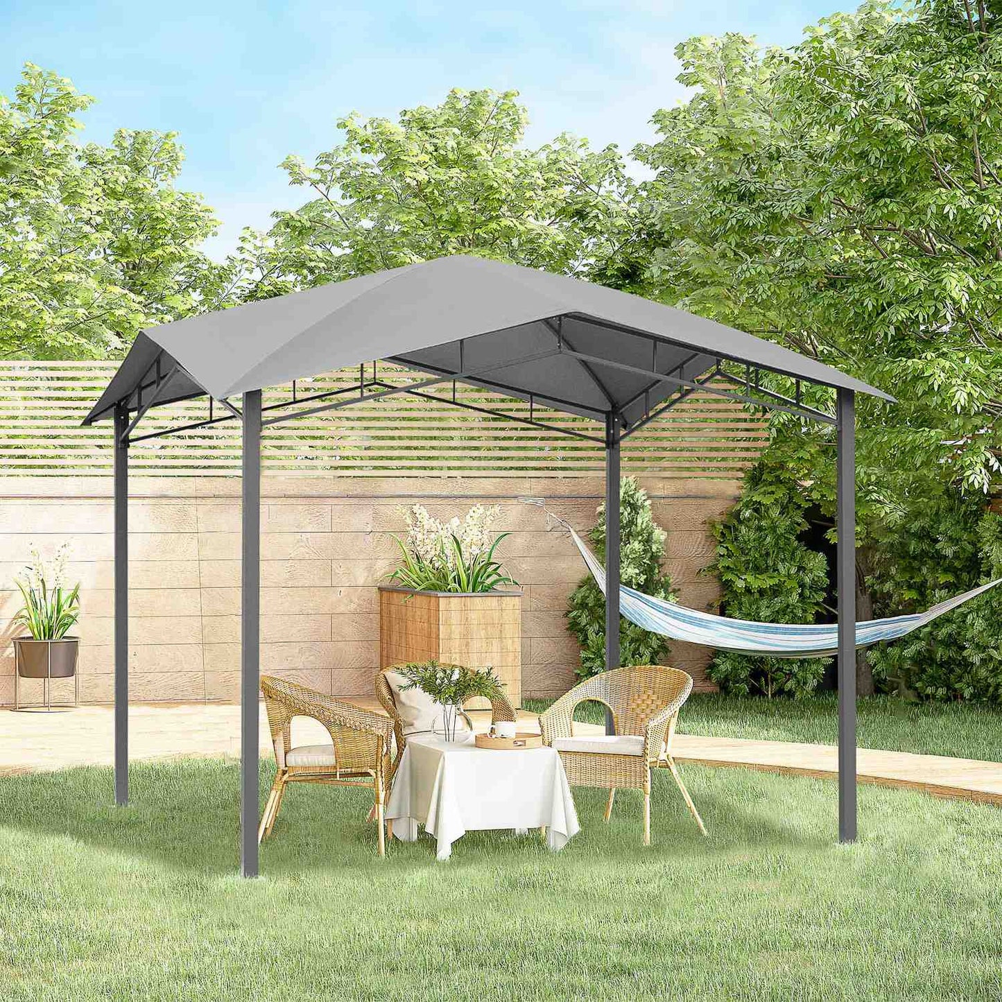 Garden Gazebo 3x3M, Sun protection, Metal/Polyester