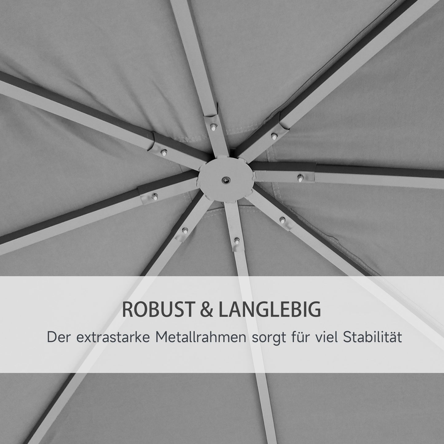 Garden Gazebo 3x3M, Sun protection, Metal/Polyester