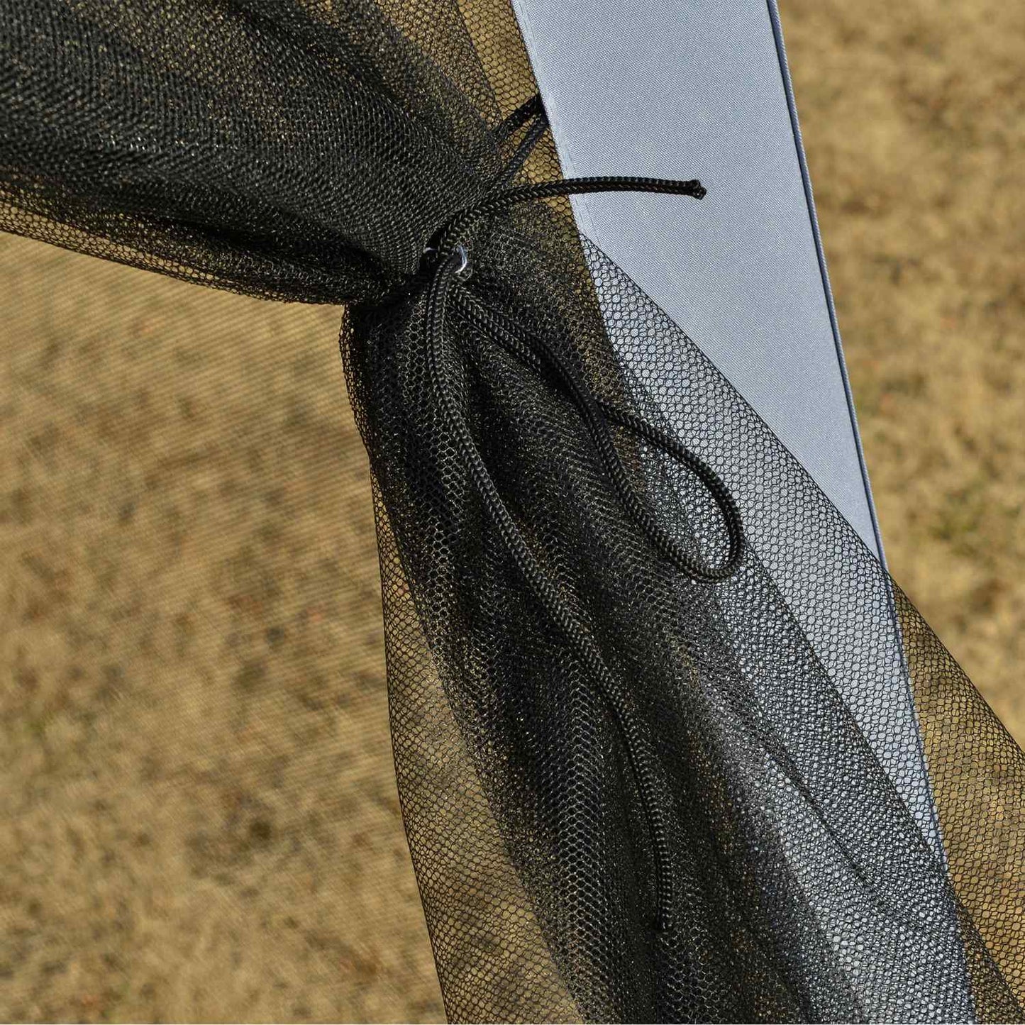 Weatherproof gray 3x3M garden tent with mosquito net