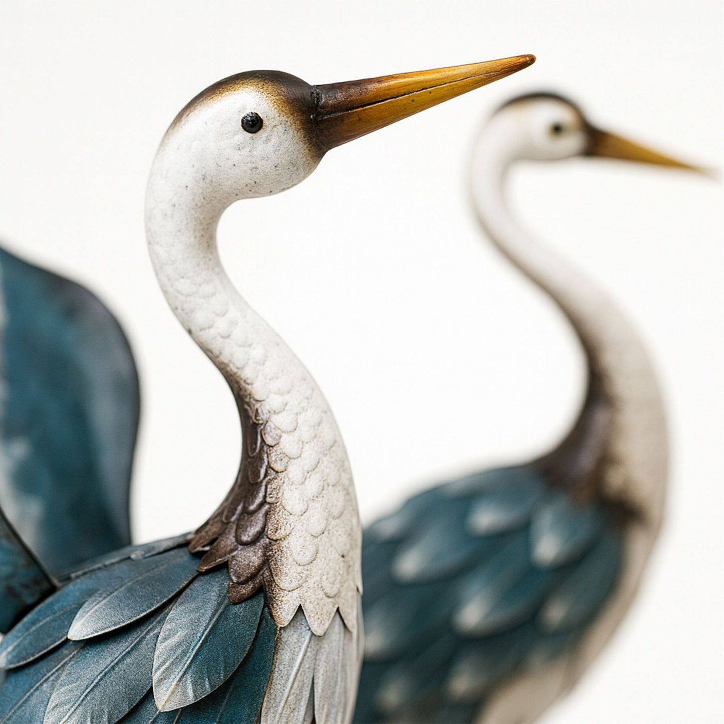 Garden Heron Décor Figures, Set of 2 Iron Statues