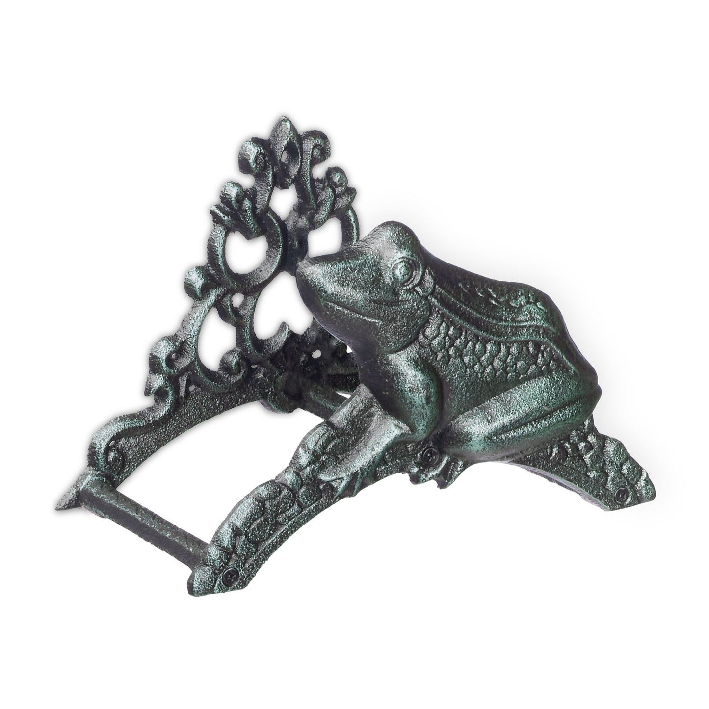 Garden Hose Holder, Cast Iron Frog Design