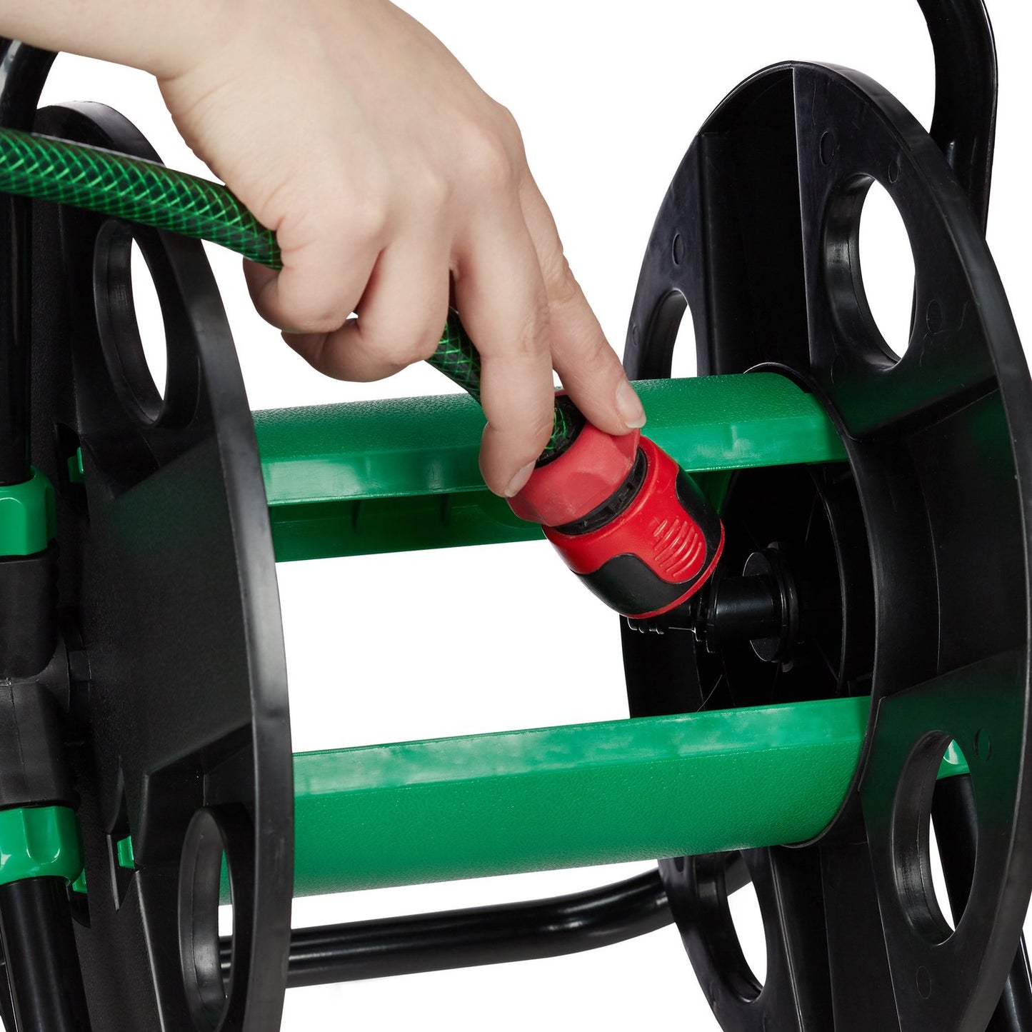 Garden Hose Reel Trolley, 30m Manual Watering