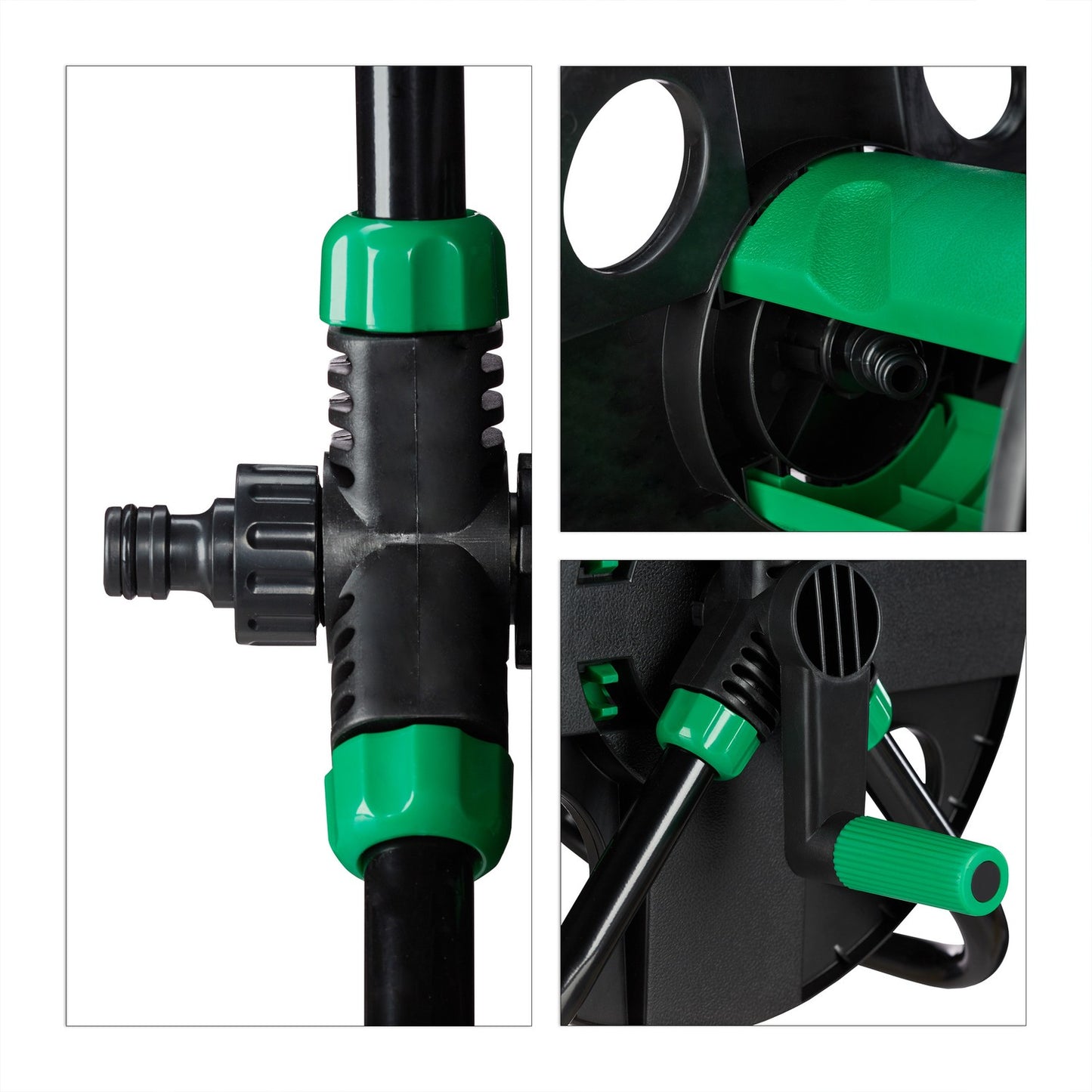 Garden Hose Reel Trolley, 30m Manual Watering