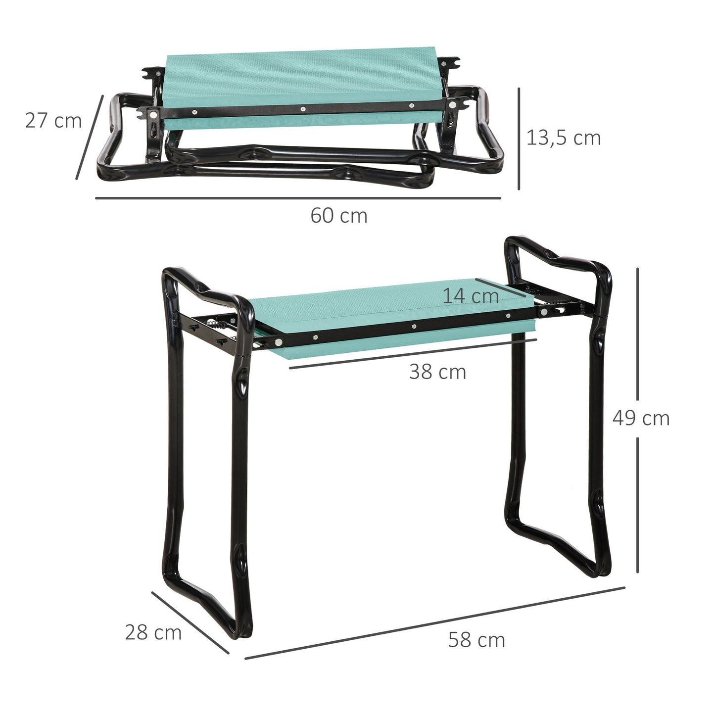 Garden Kneeler and Seat, Foldable, EVA Foam, 150 kg Capacity