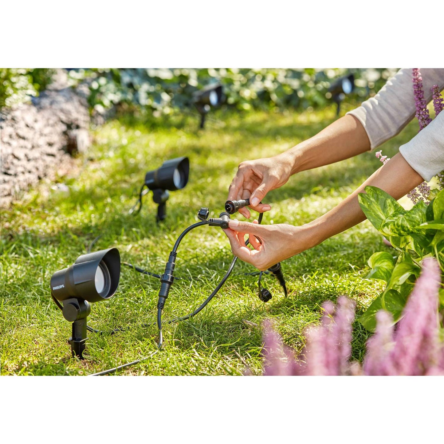 GardenLink Starter kit Spotlight Warm white 600 lm 3-pack Black