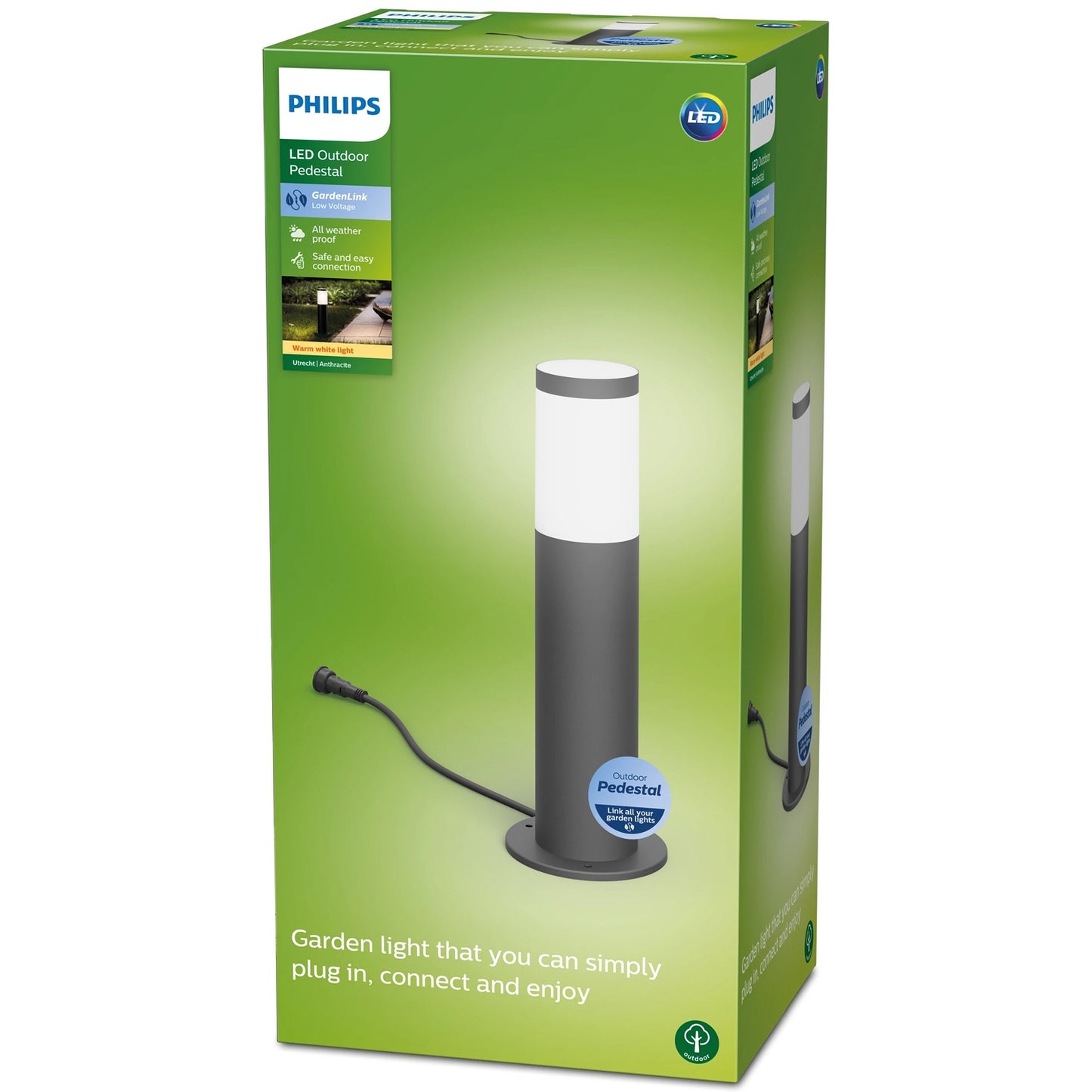 GardenLink Utrecht Pedestal Warm white 600 lm Anthracite