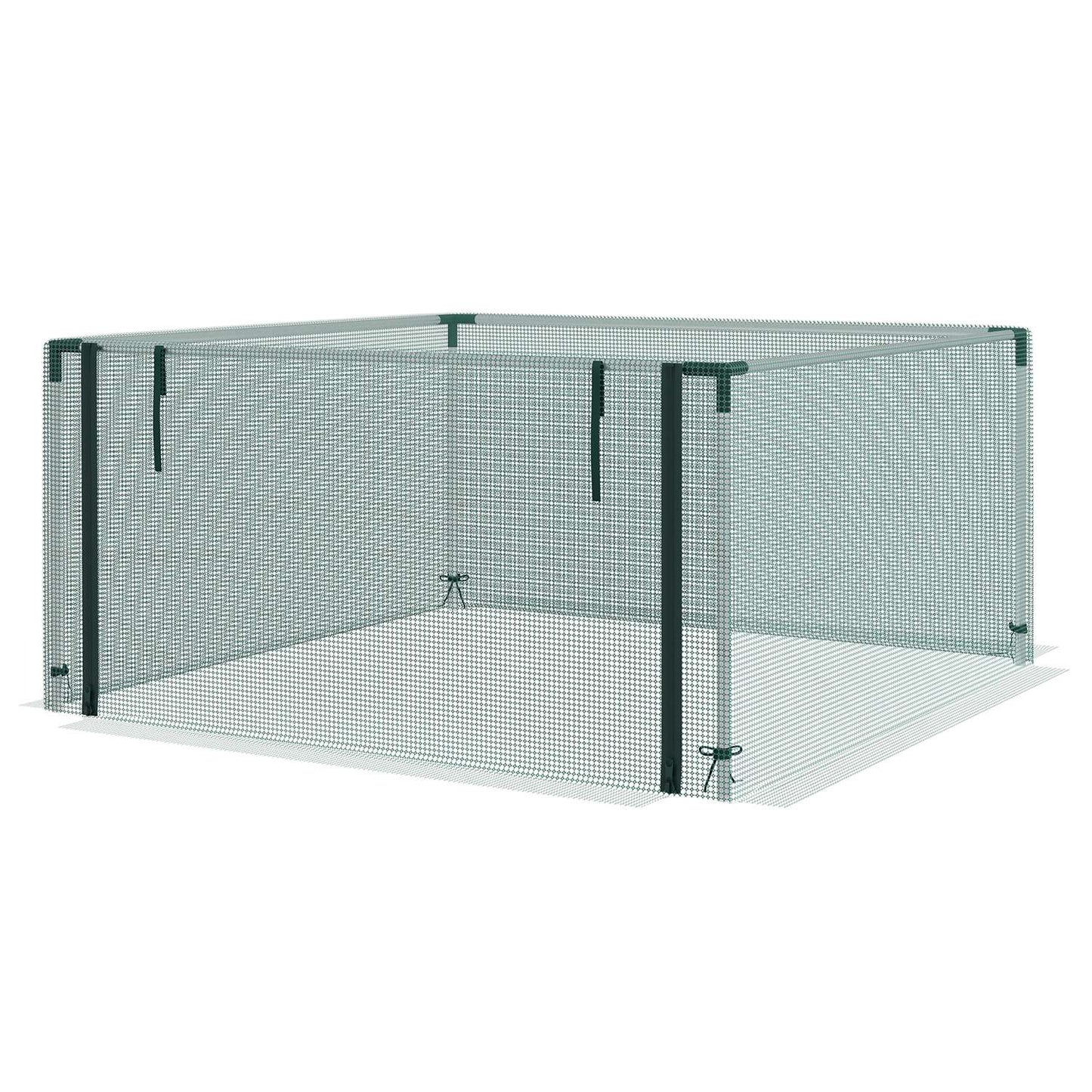 Garden insect protection net with zipper, 1.25x1.25M