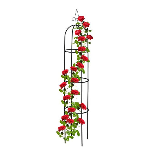 Garden obelisk 200 cm Black