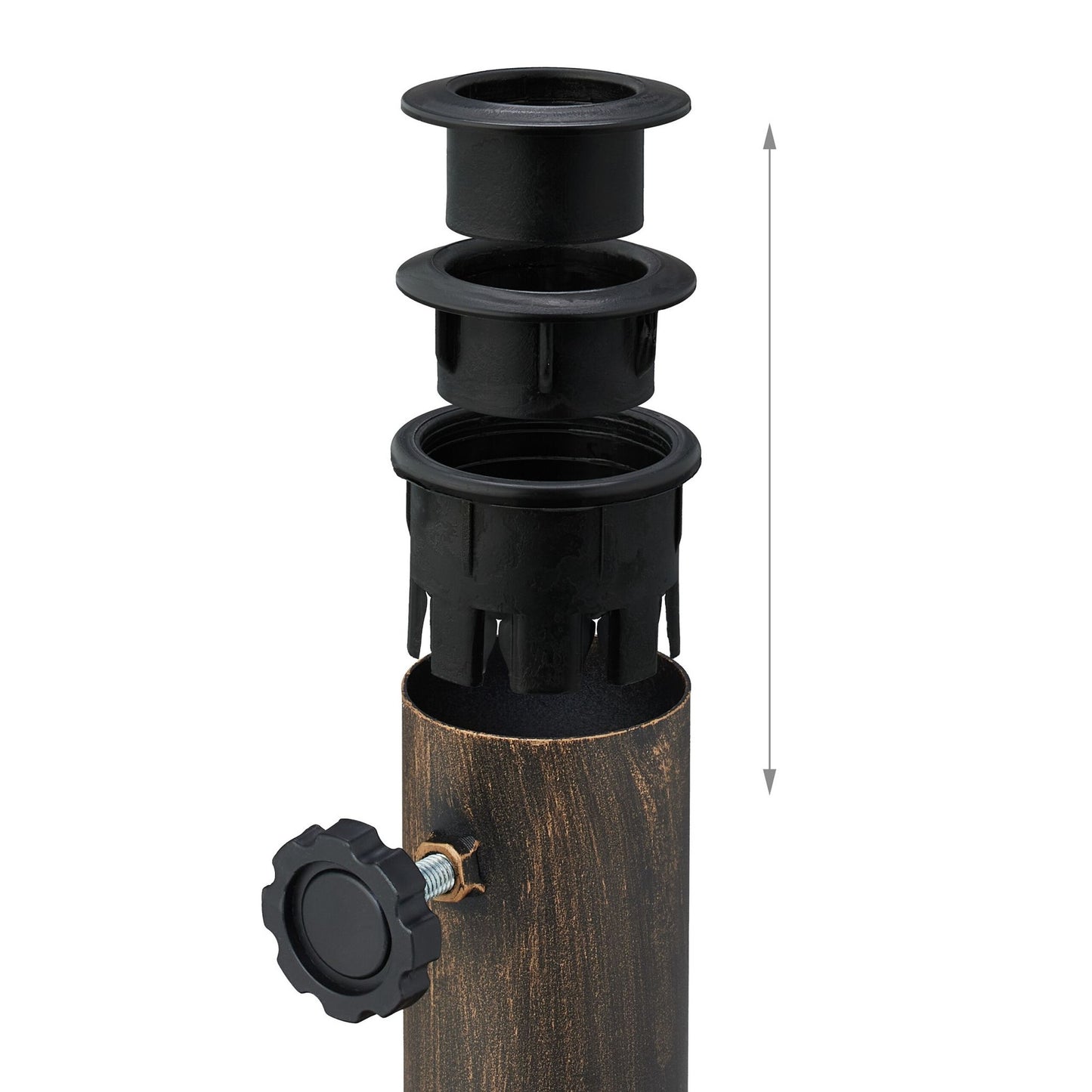 Garden Parasol Base, Fits Poles Ø34-48mm, Heavy Duty
