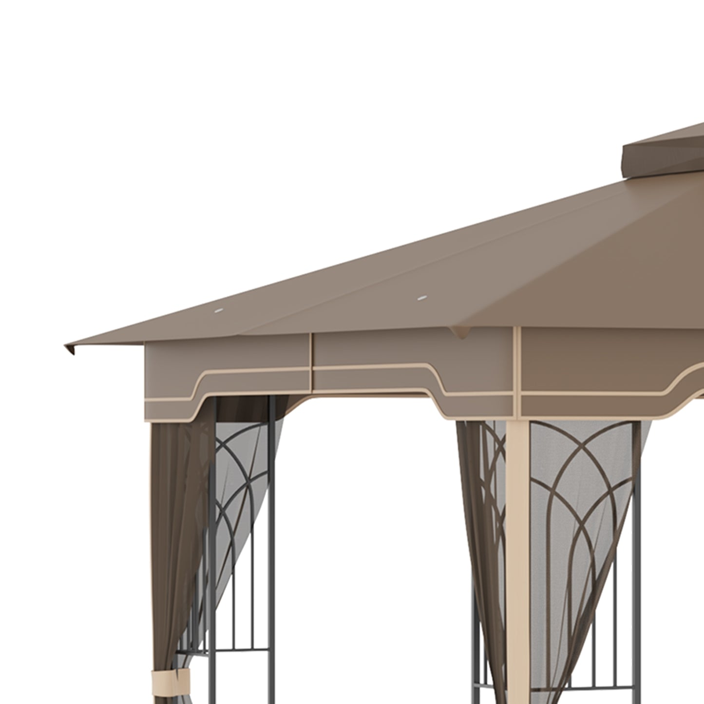 Garden pavilion, 3.65x3M double roof tent with net