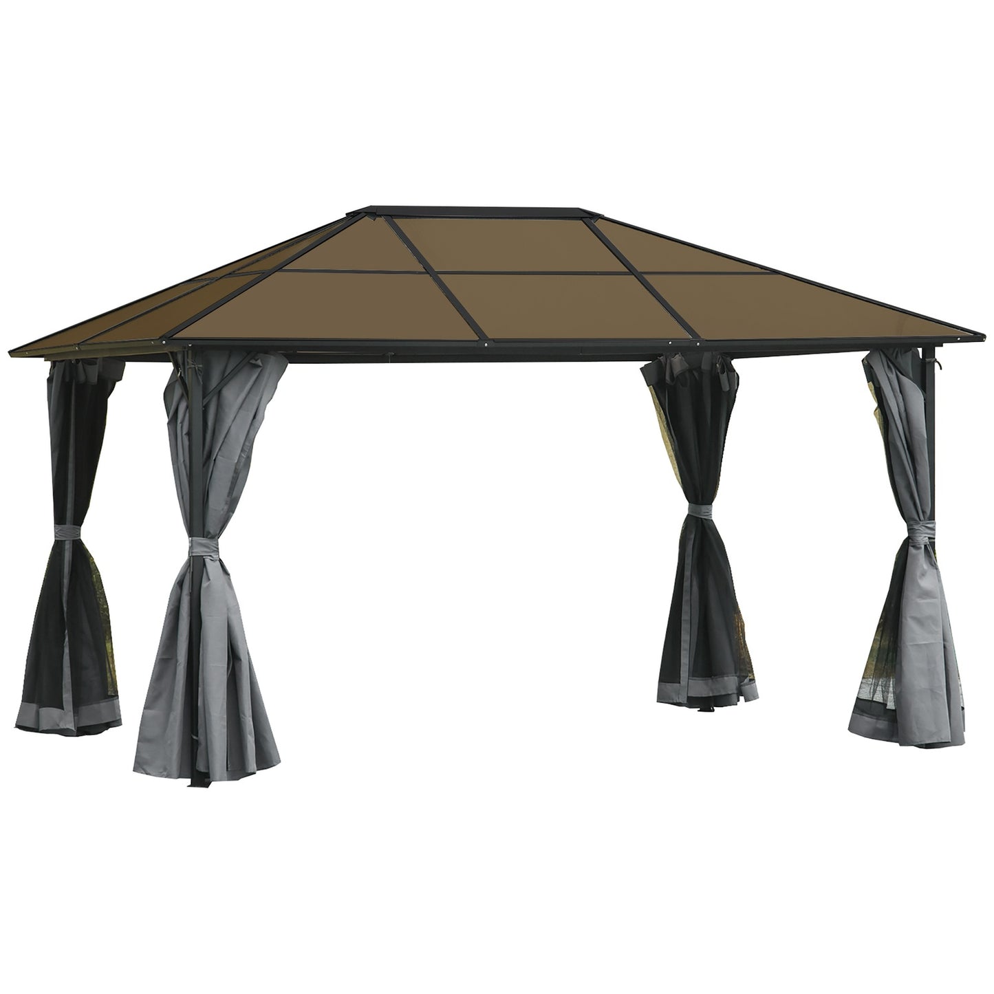 3x3M dark gray garden pavilion tent, aluminum roof
