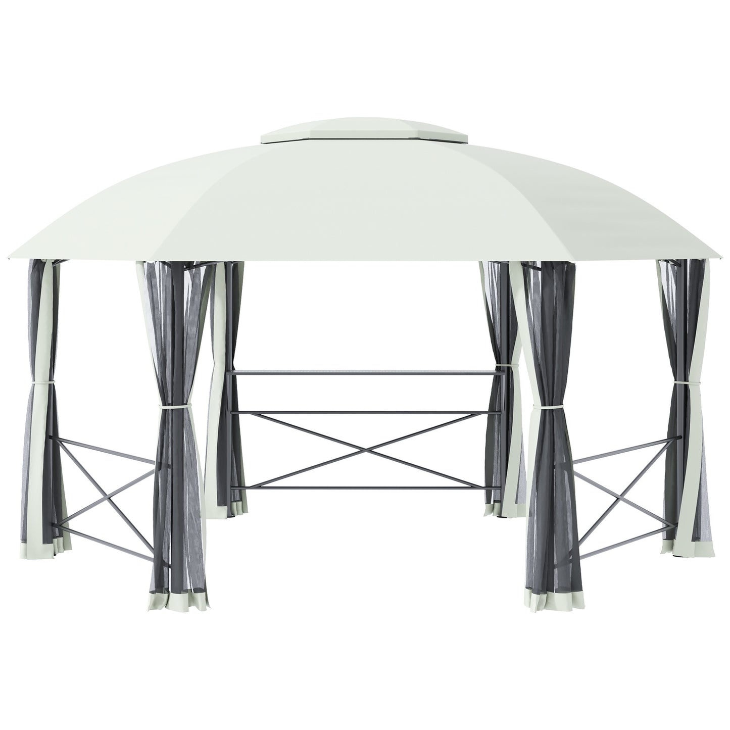 Weatherproof 4x5M garden pavilion tent, steel & polyester