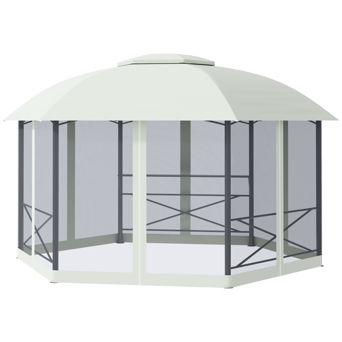 Weatherproof 4x5M garden pavilion tent, steel & polyester