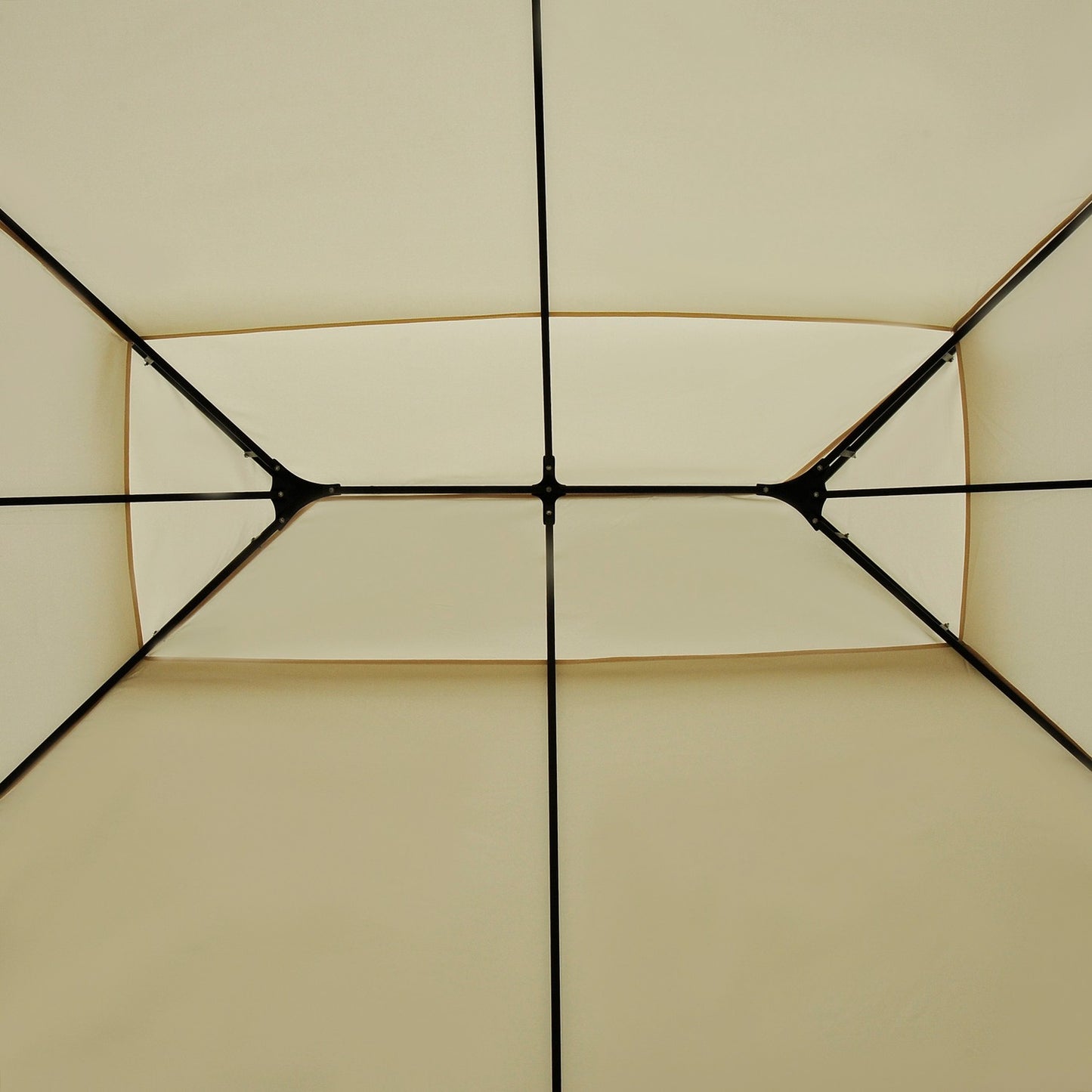 Garden pavilion Double roof 3x4m Beige for outdoor events