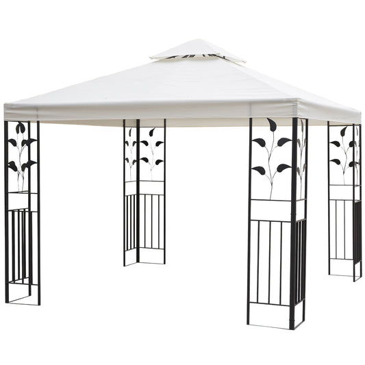 Garden pavilion tent, leaf design, steel frame, 2.95x2.95M