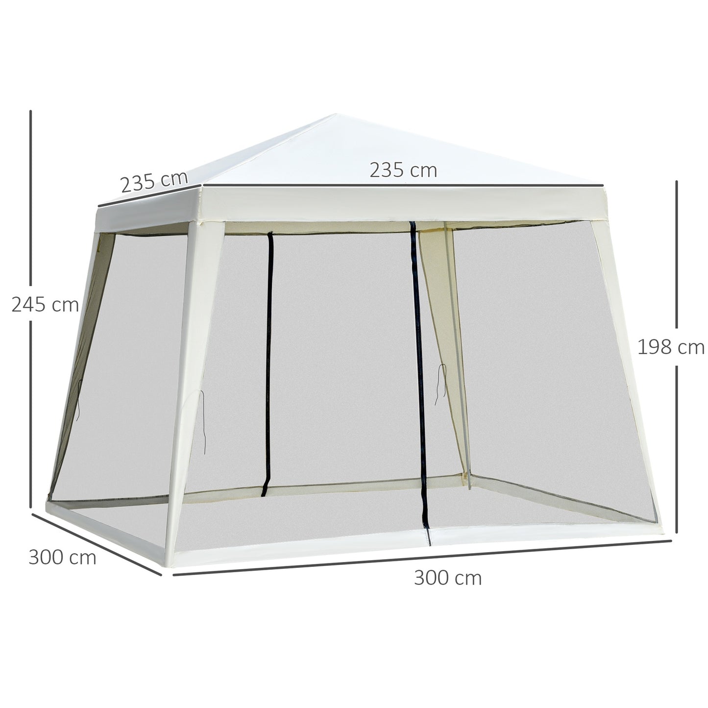 Party tent pavilion - weatherproof, mosquito net, 3x3M
