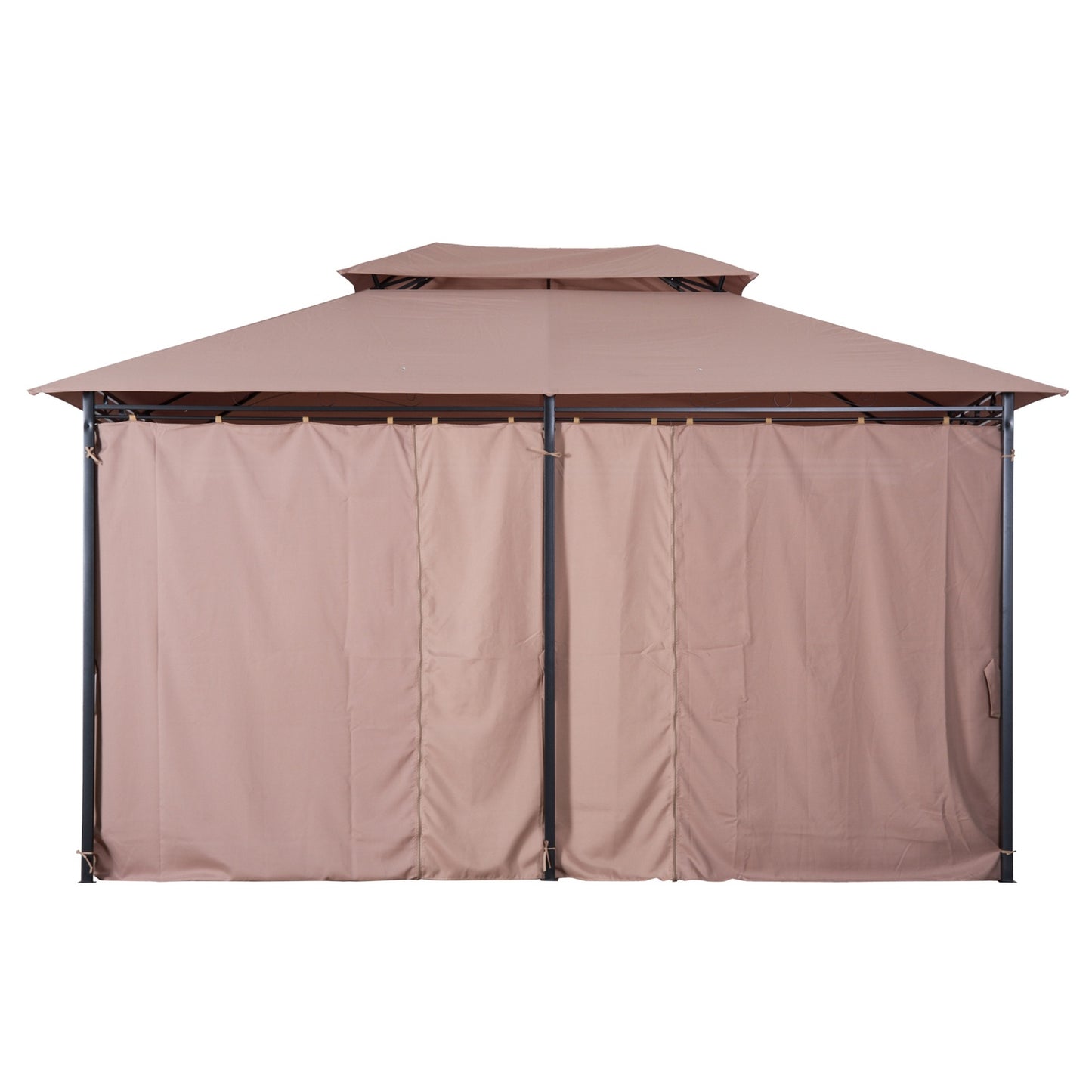 Garden Pavilion Party Tent, Double Roof, 3x4M Khaki