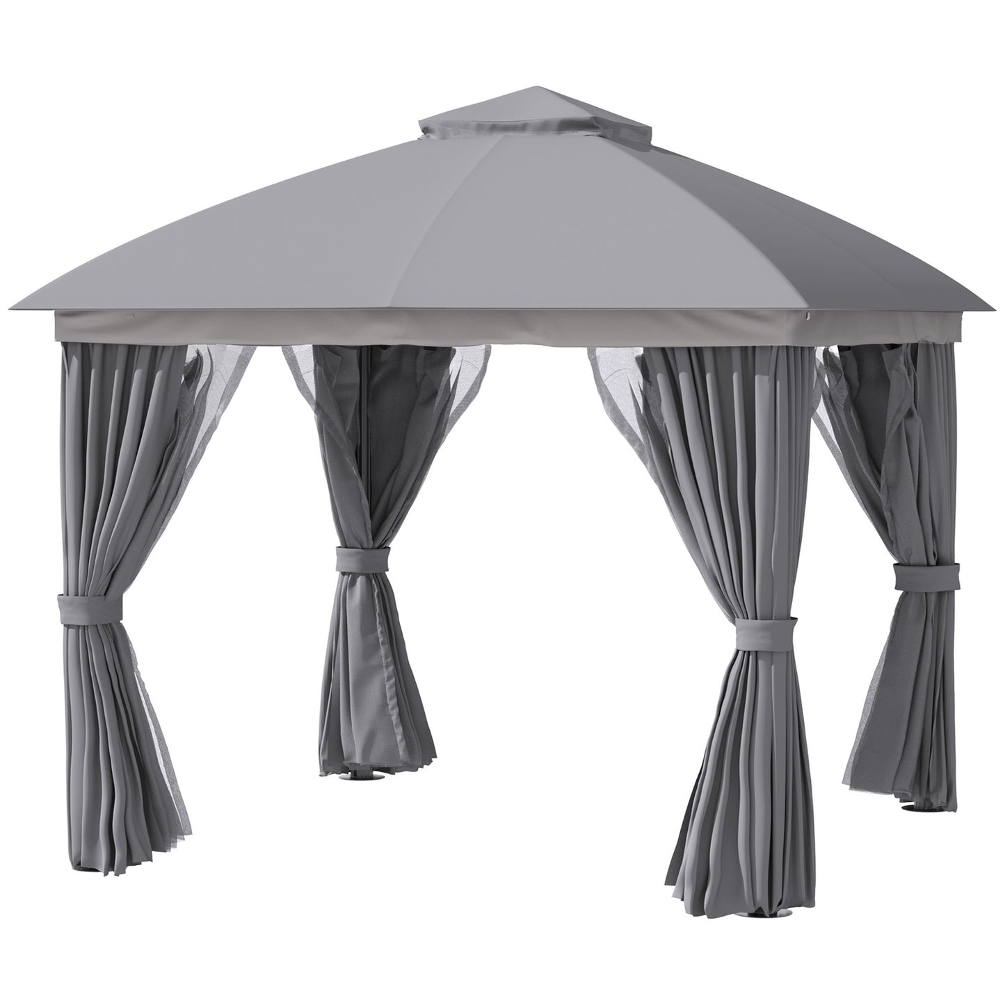 3x3m Garden Tent With Double Roof & Mosquito Net
