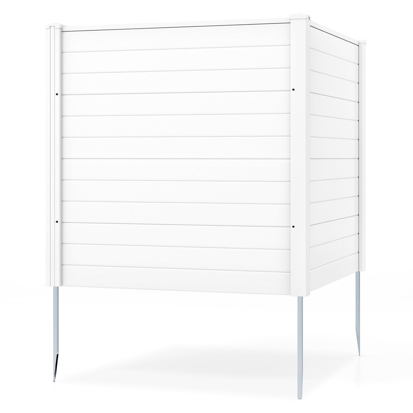 Garden Privacy Fence Panels, 123x123 cm, White, PVC