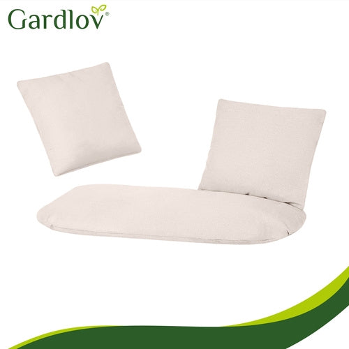 Garden Swing Cushion Set for 2, Cream, Polyester-Cotton