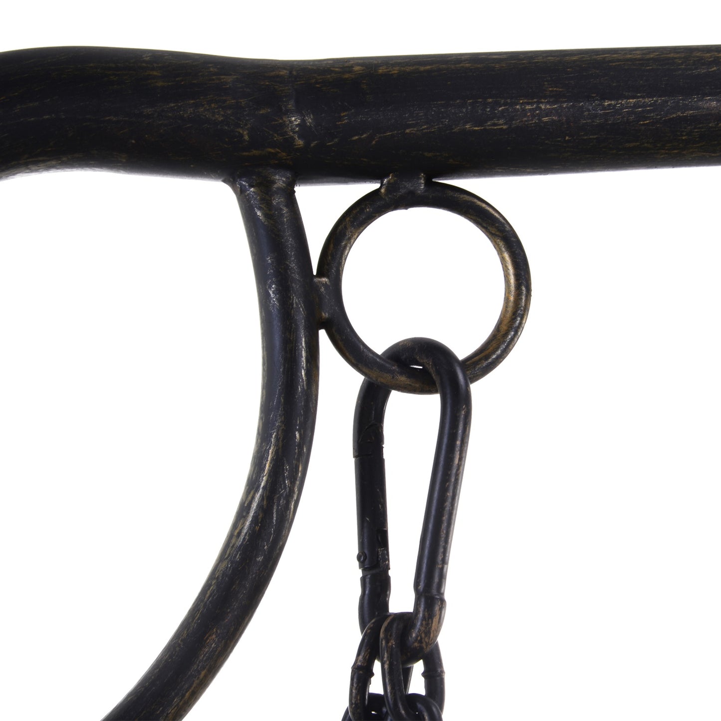 Metal garden swing for 2, bronze finish, 167x123x175 cm