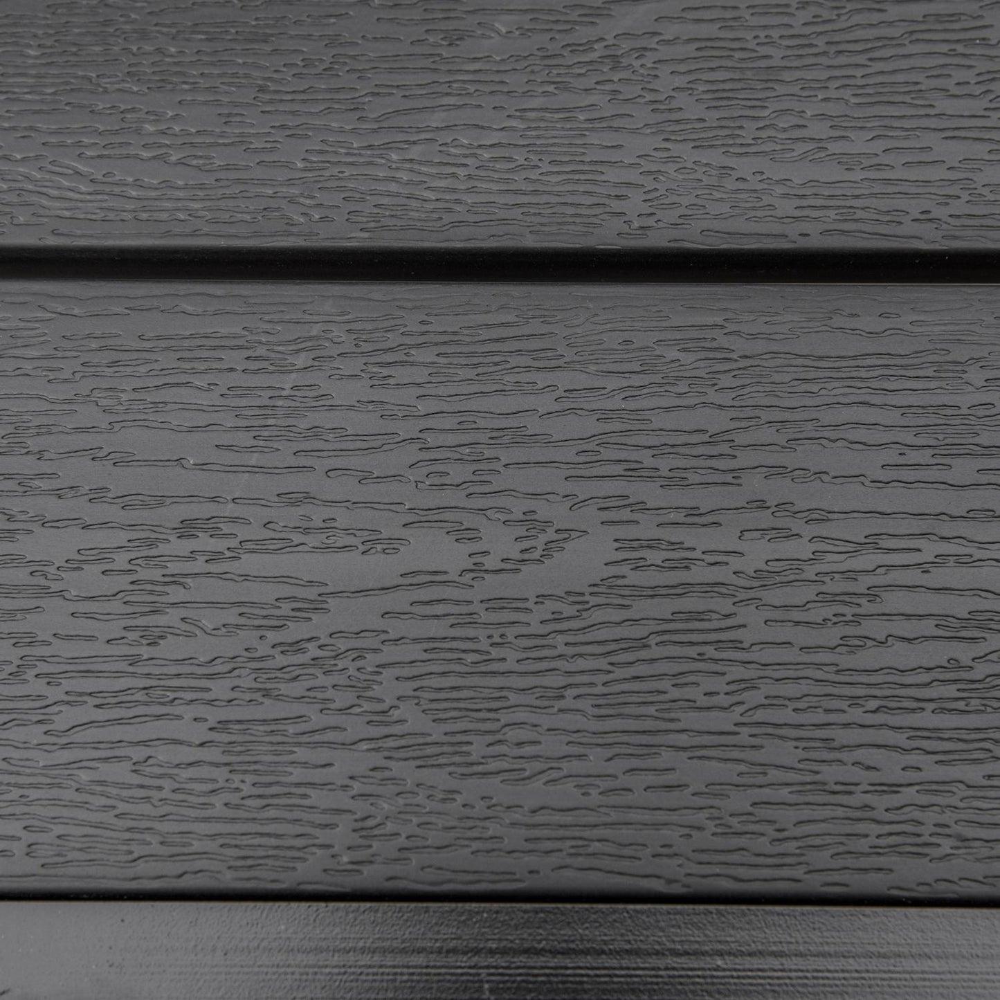 Compact outdoor dining table for 4 - Black aluminum 80x80x74 cm