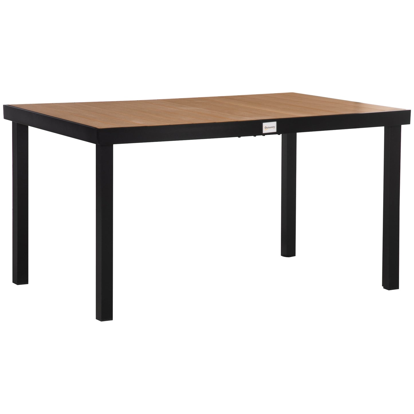 Outdoor dining table for 6 - easy-care aluminium, 140x90x74 cm