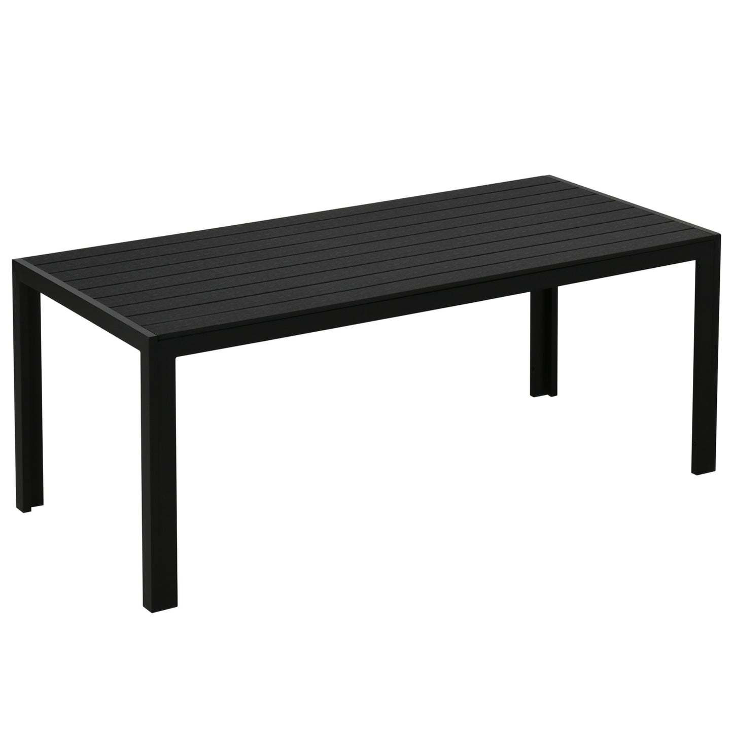 Garden table in black aluminum - weatherproof and durable