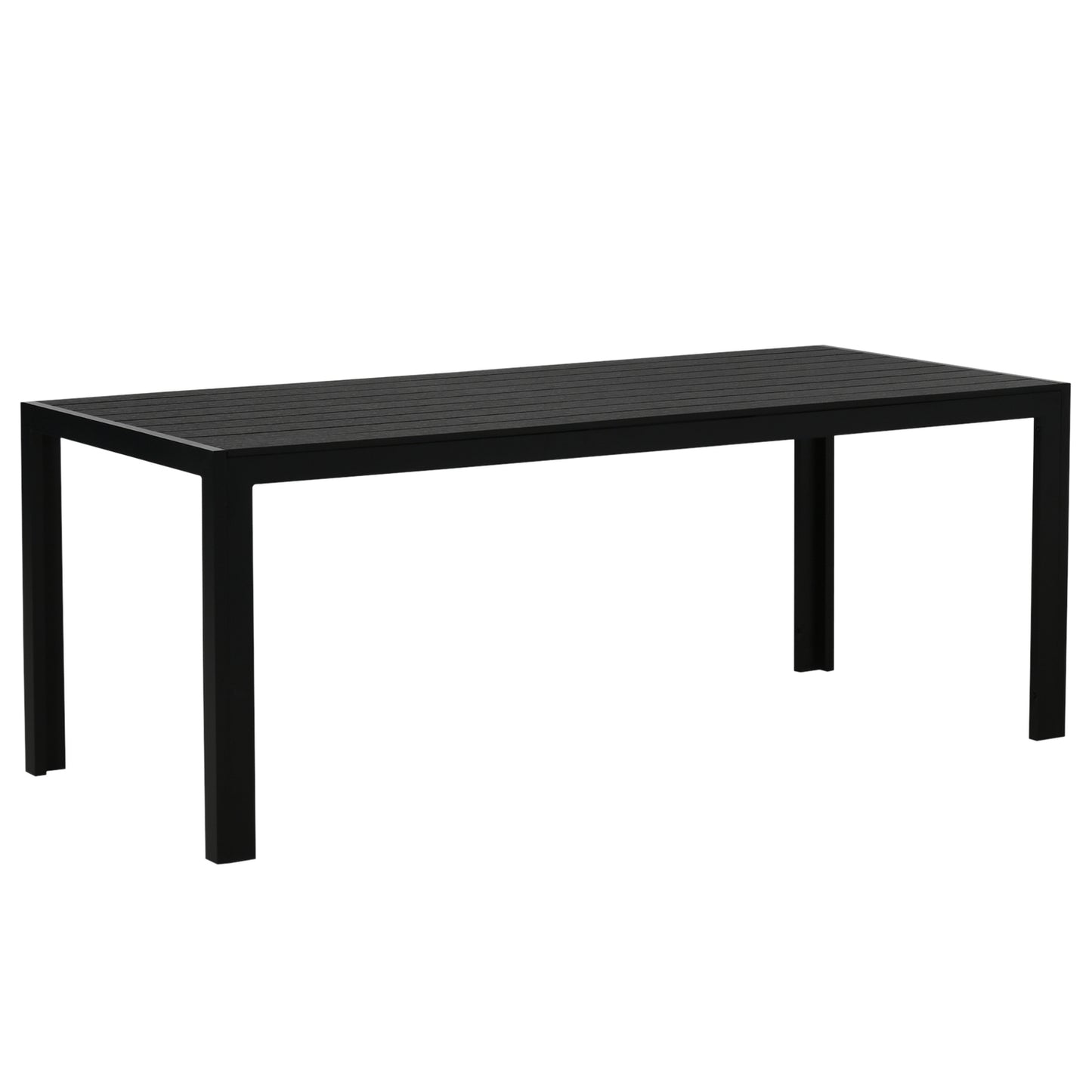 Garden table in black aluminum - weatherproof and durable