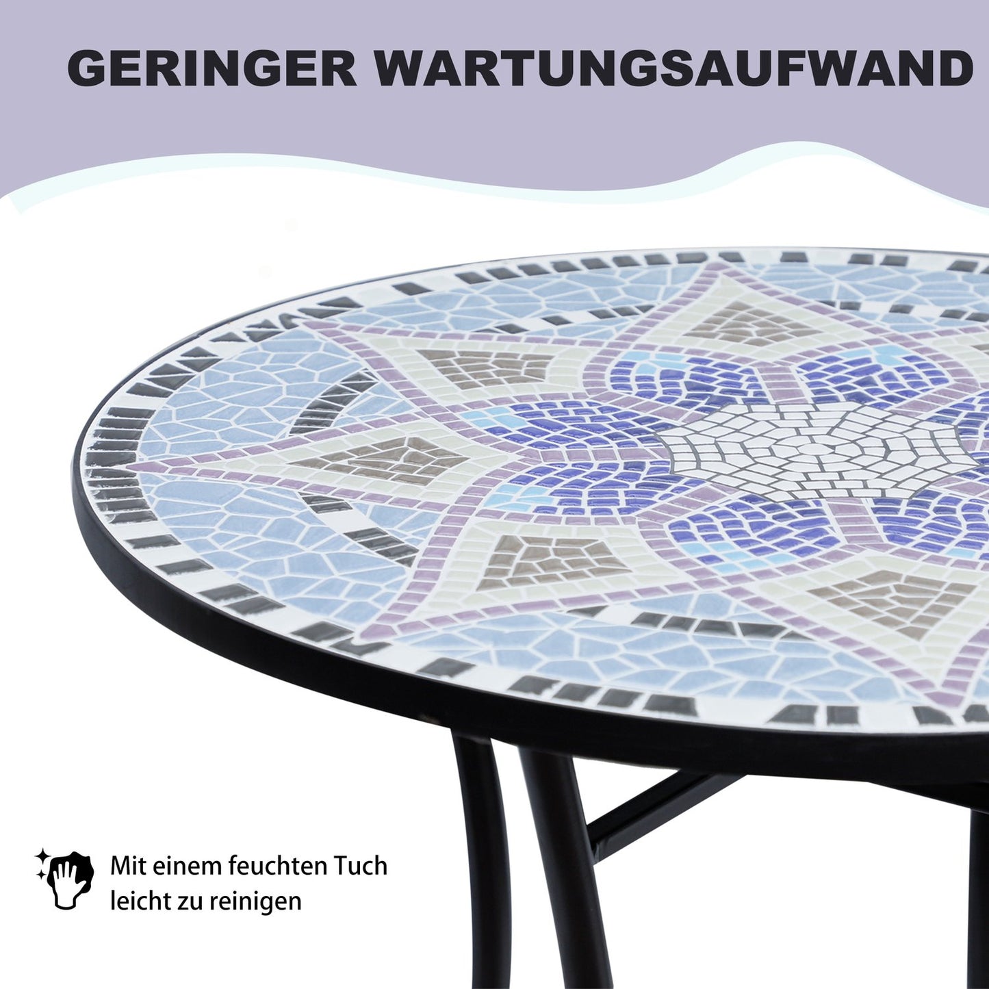 Round Garden balcony table - Ø60 x H71 cm