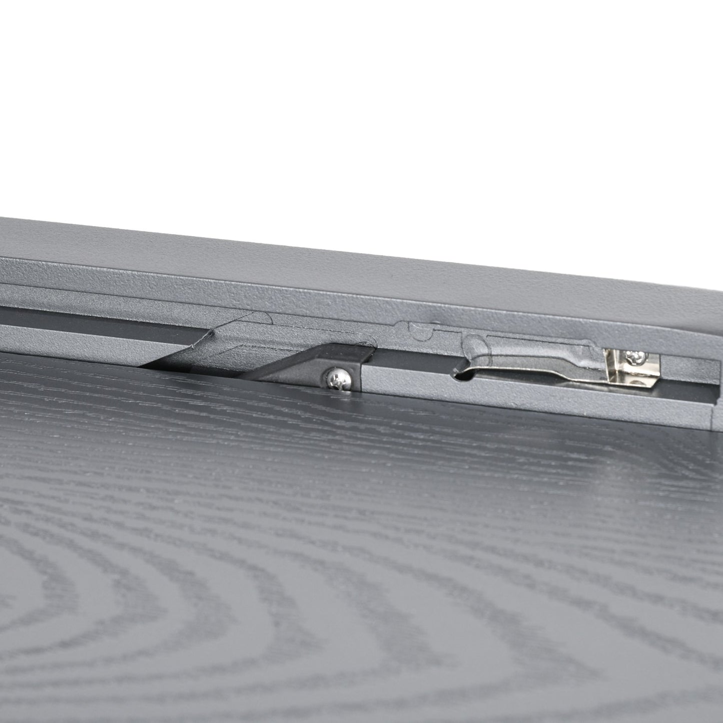 Extendable patio table, wooden look, 6 chairs, steel