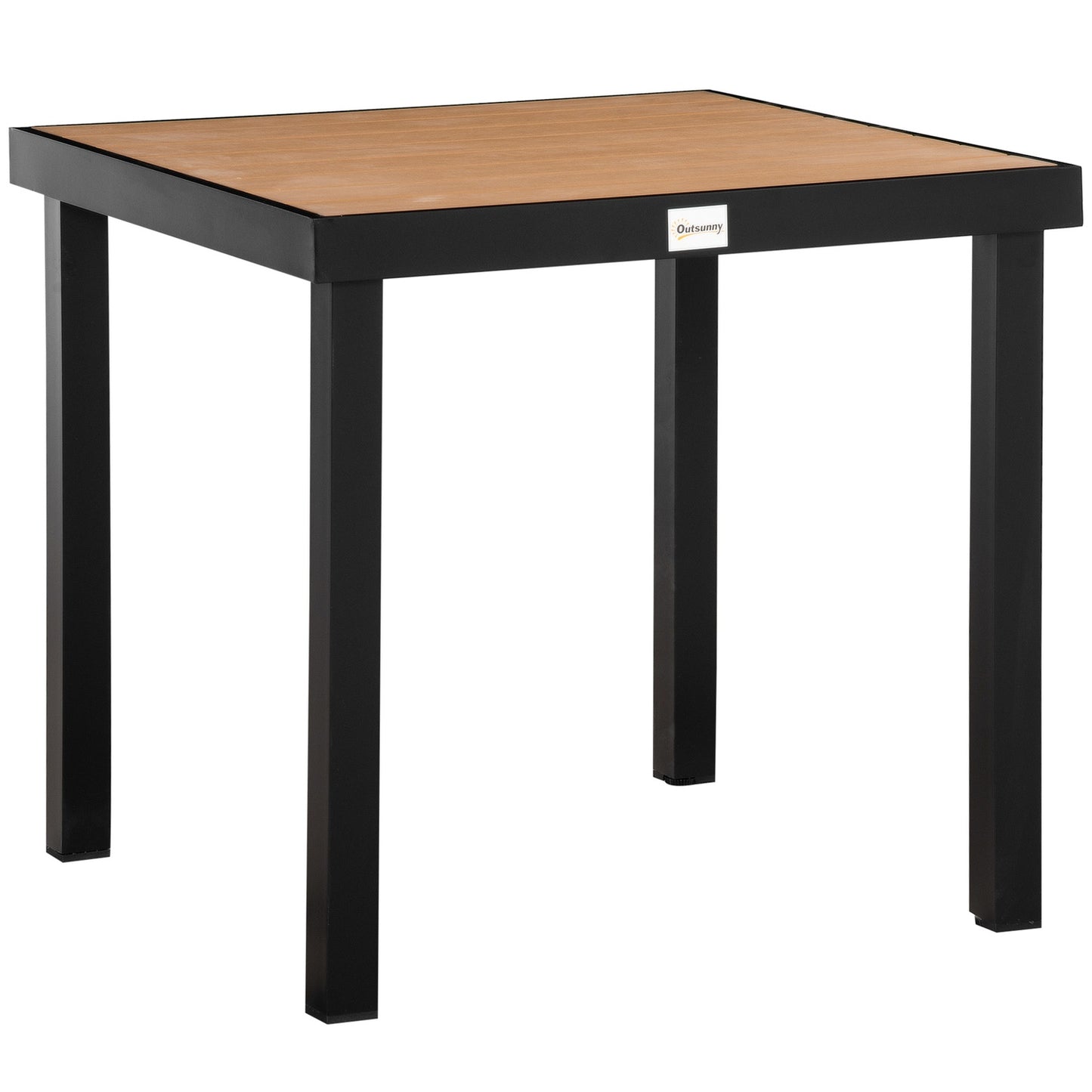 Outdoor dining table for 4, aluminum & easy-care plastic