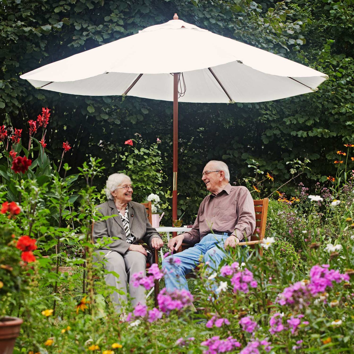 Garden Table with Umbrella Hole