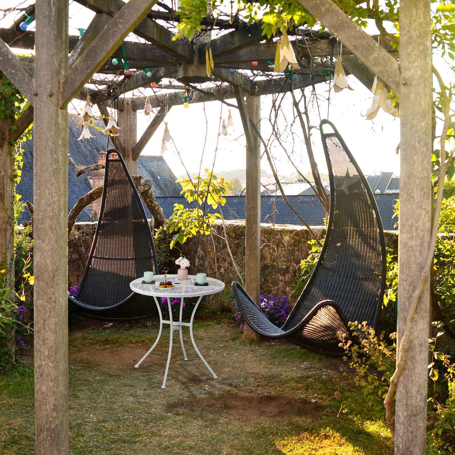 Garden Table with Umbrella Hole