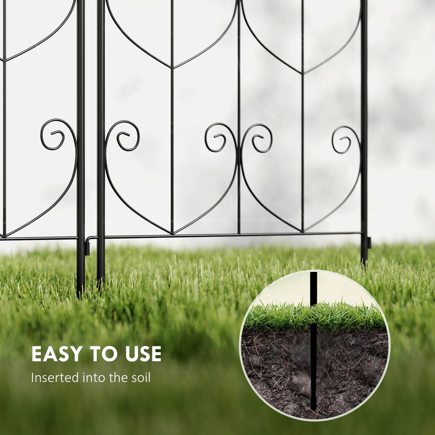 Garden Trellis with Bird Design, Metal, 50x150 cm, 2-Pack