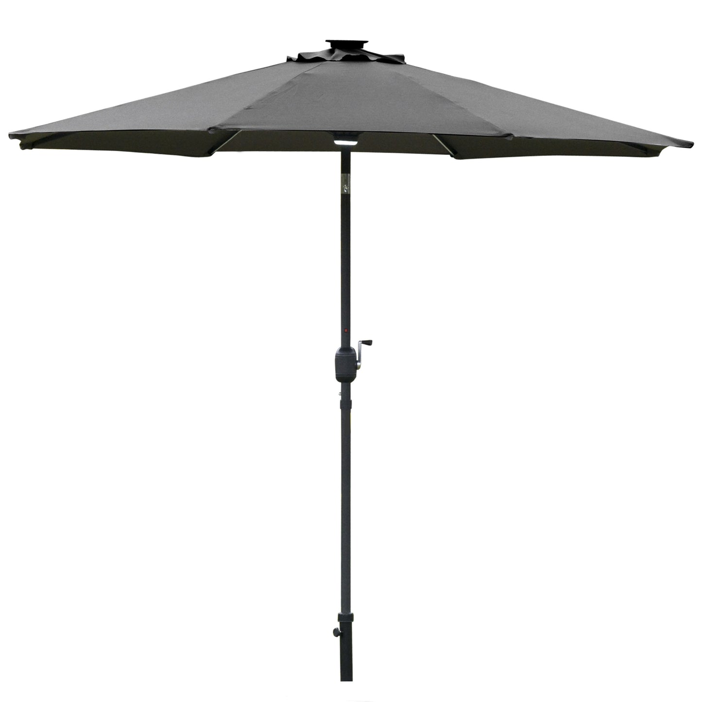 Garden umbrella with Solar LED light - dark grey, 270cm