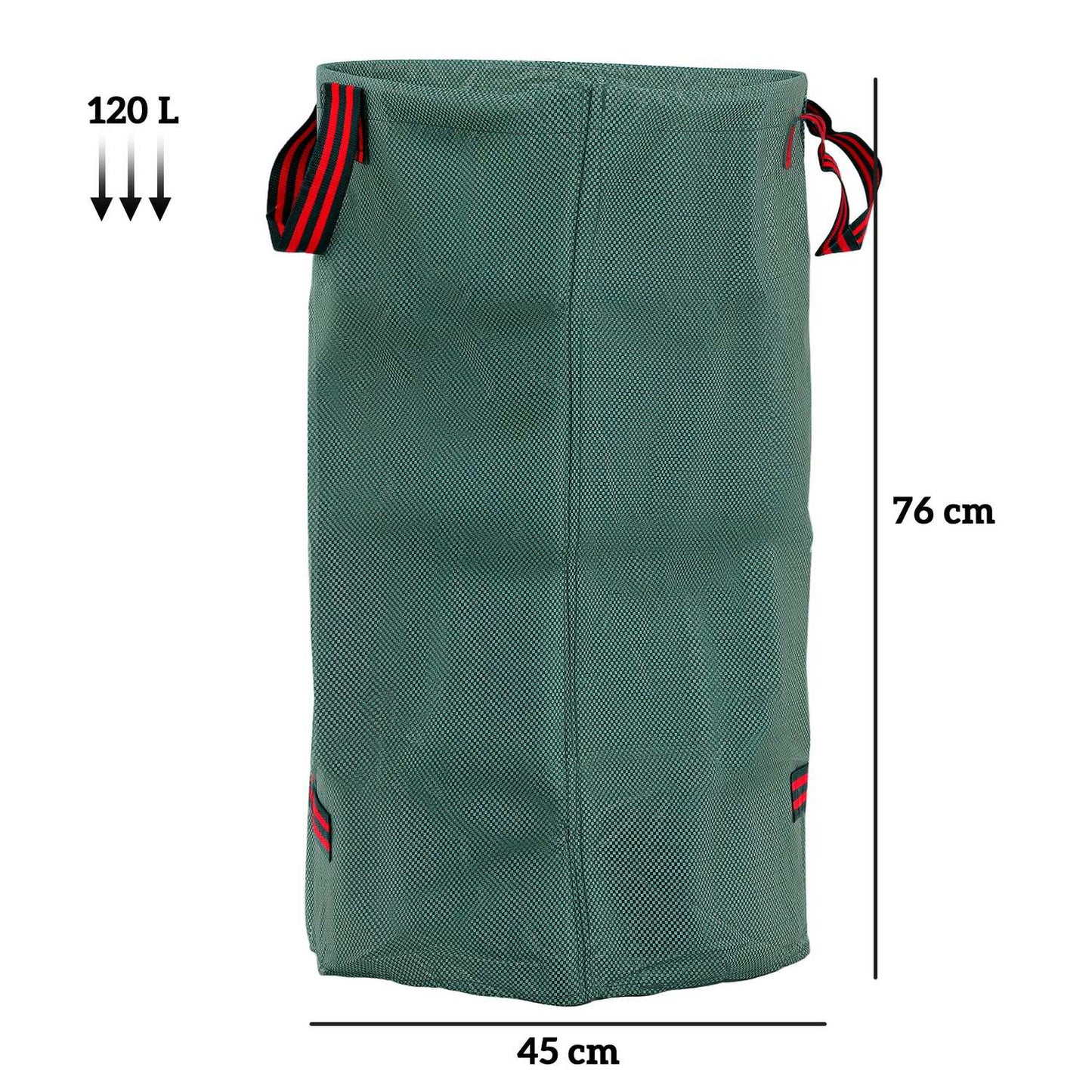 Garden waste bags 3x120L, waterproof and reusable with handles